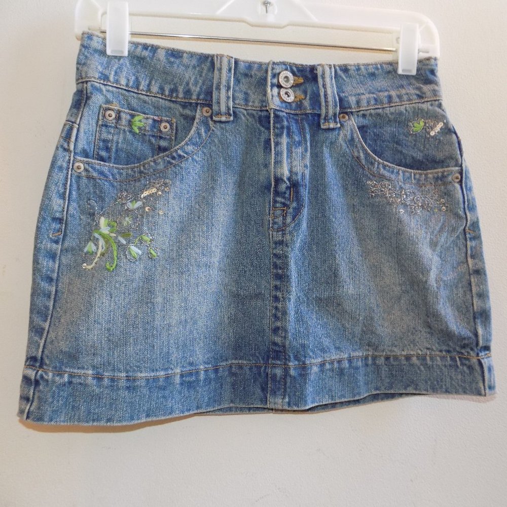 DEPARMENT OF PEACE Denim Mini Skirt Size 16